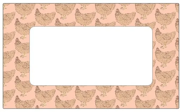 Jar Labels Spring Copper Hens 63x38mm