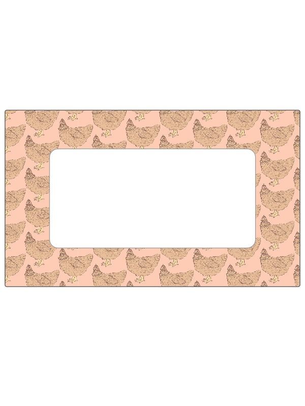 Jar Labels Spring Copper Hens 63x38mm