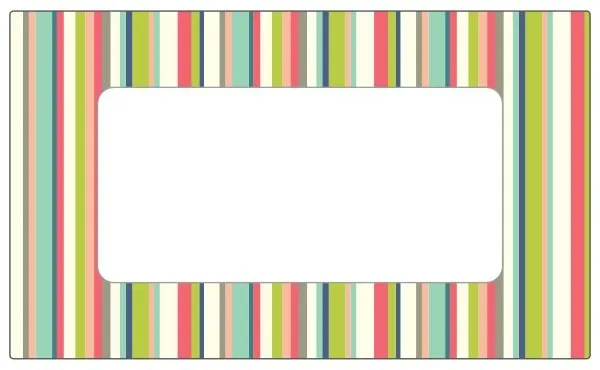 Jar Labels Spring Stripe 63x38mm