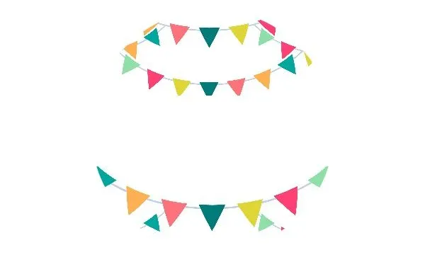 Lid Labels Summer Bunting 40mm