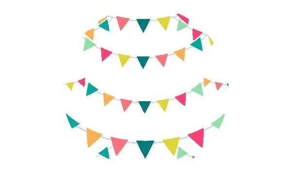 Lid Topper Summer Bunting 40mm