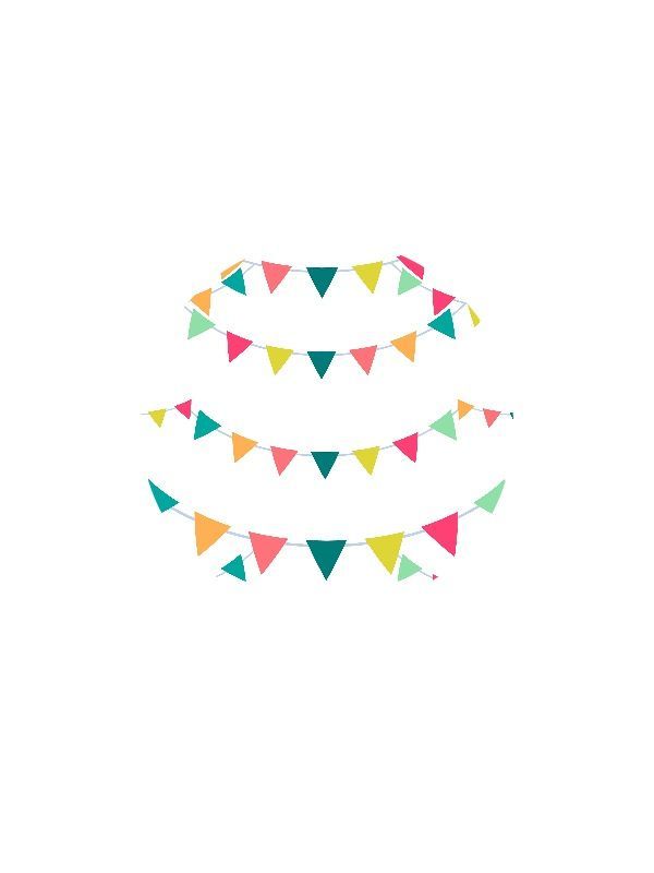 Lid Topper Summer Bunting 40mm