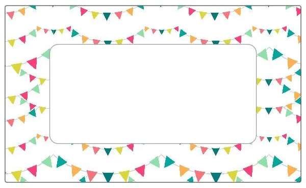 Jar Labels Summer Bunting 63x38mm