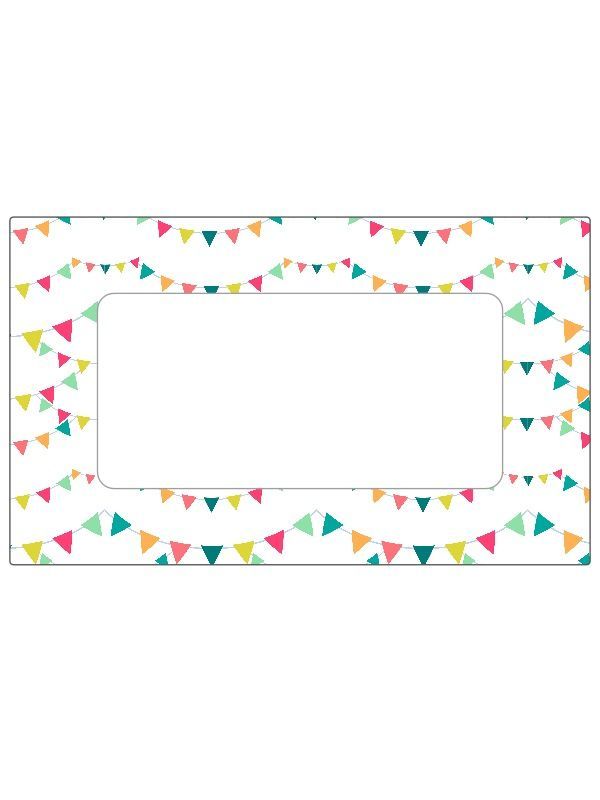 Jar Labels Summer Bunting 63x38mm