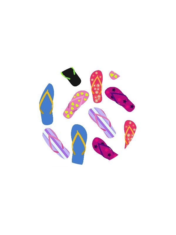 Lid Topper Summer Flip Flops 40mm