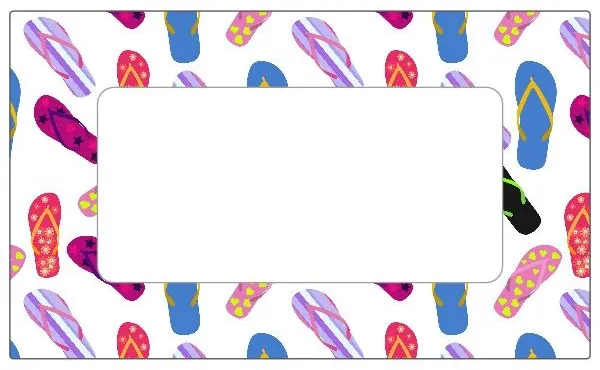 Jar Labels Summer Flip Flops 63x38mm