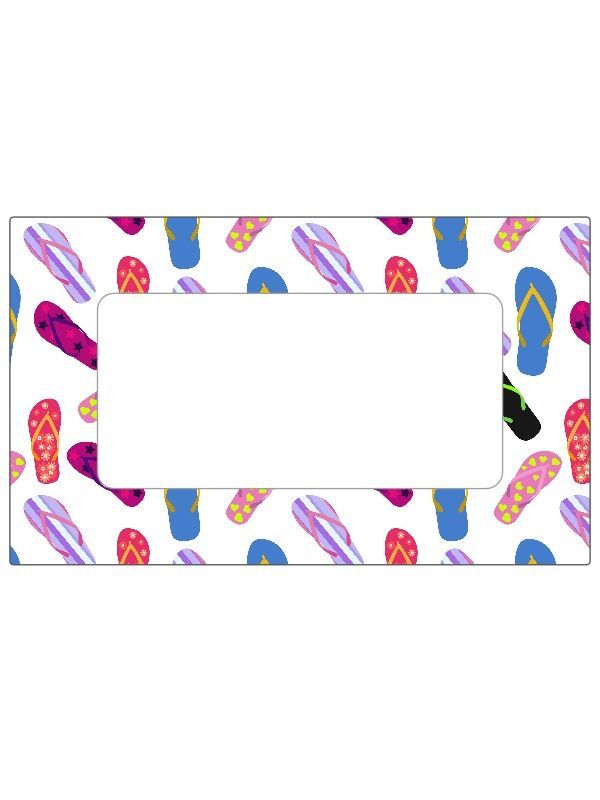 Jar Labels Summer Flip Flops 63x38mm