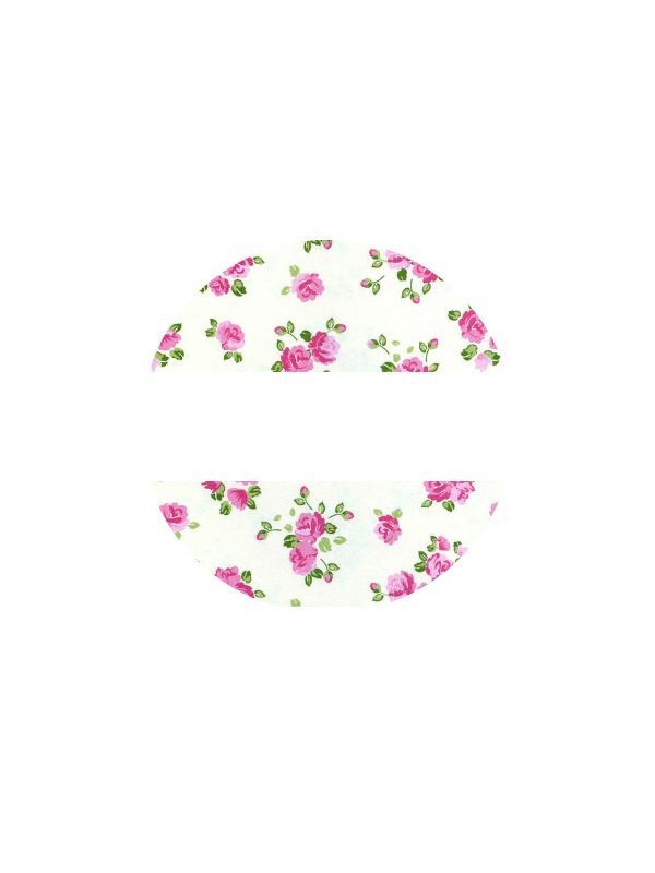Lid Labels Floral Rose 40mm