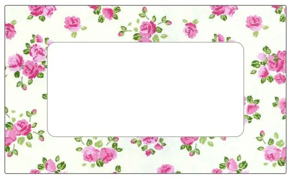 Jar Labels Floral Rose 63x38mm