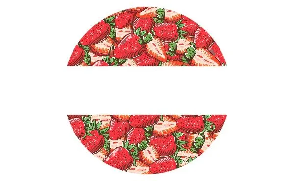 Lid Labels Summertime Strawberries 40mm