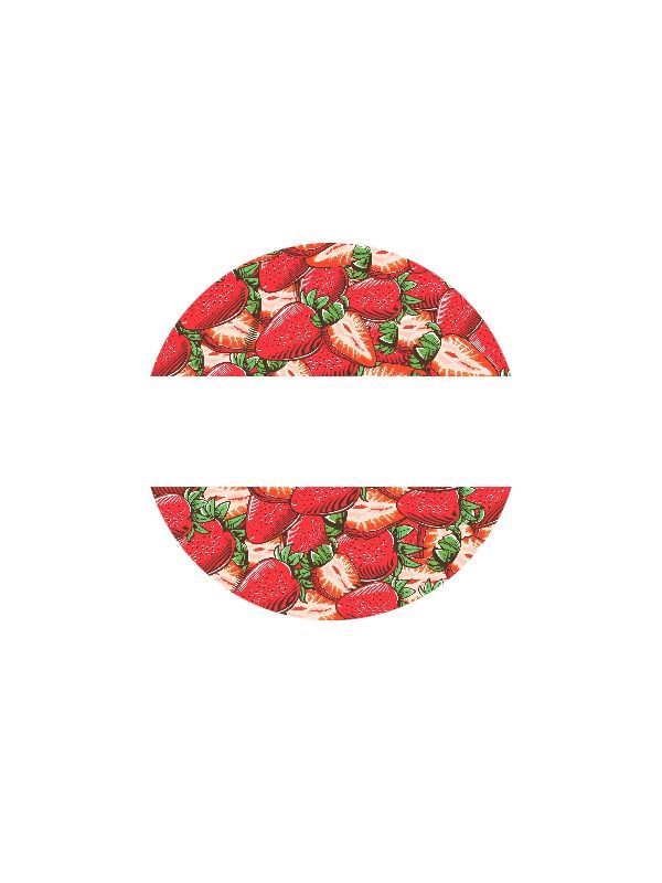 Lid Labels Summertime Strawberries 40mm