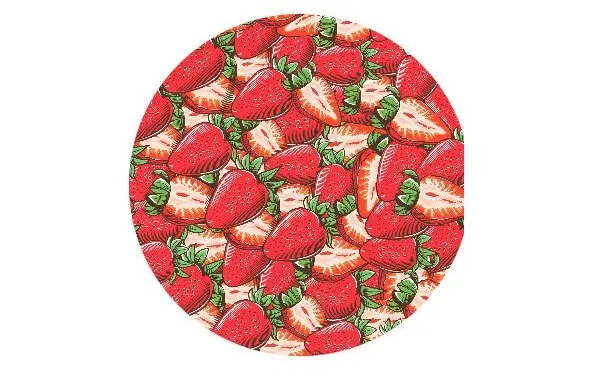 Lid Topper Summertime Strawberry 40mm