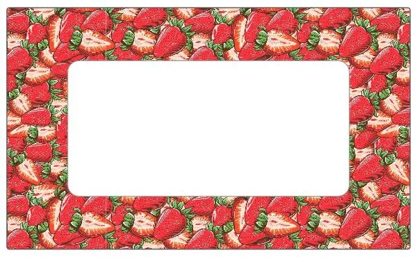 Jar Labels Summertime Strawberries 63x38mm