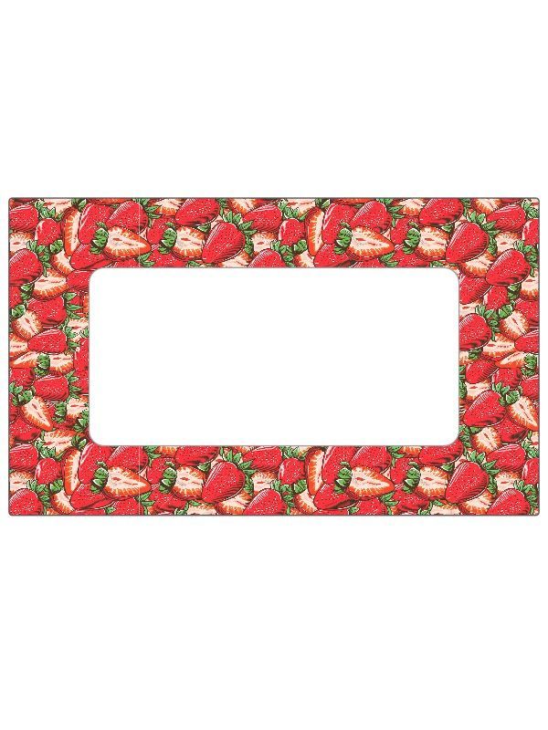 Jar Labels Summertime Strawberries 63x38mm