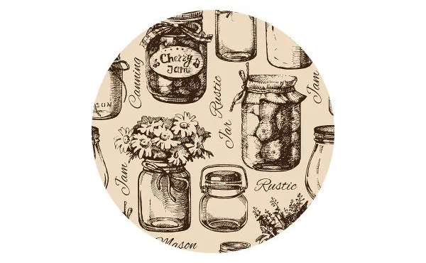 Lid Topper Vintage Canning 40mm