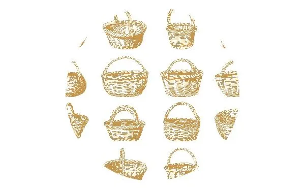 Lid Topper Wicker Baskets 40mm