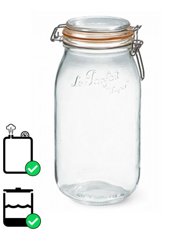 Le Parfait Super Clip Top Preserving Jar (x6) 2000ml