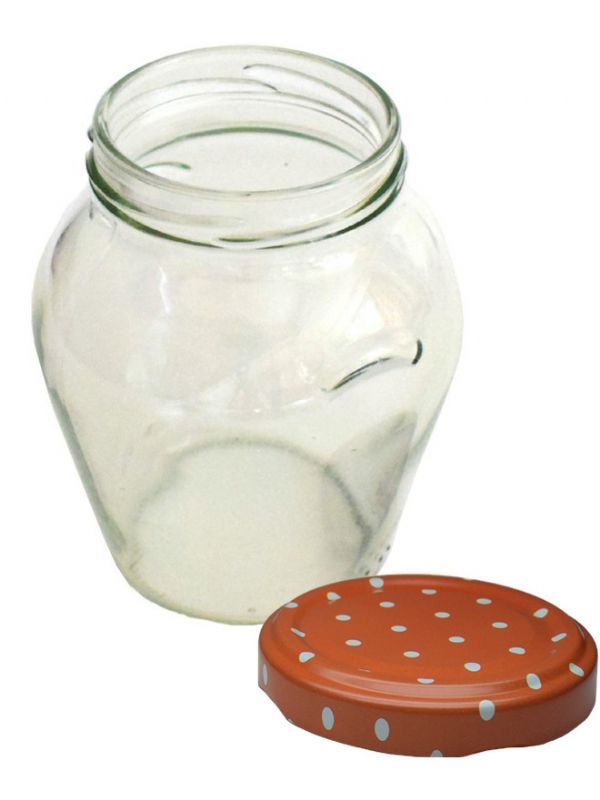 Jam Jars Orcio Glass 314ml (x18) Marmalade Spot Lids