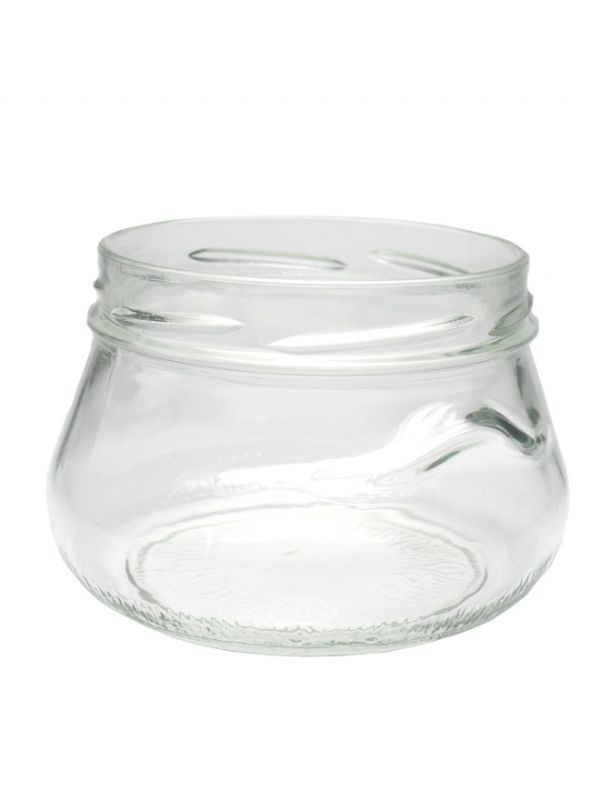 Jam Jar Glass Cipolla 640ml (x36) White Lids 1