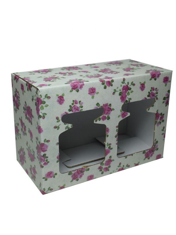 Retail Display Box Floral Rose 2 Jars (x10)