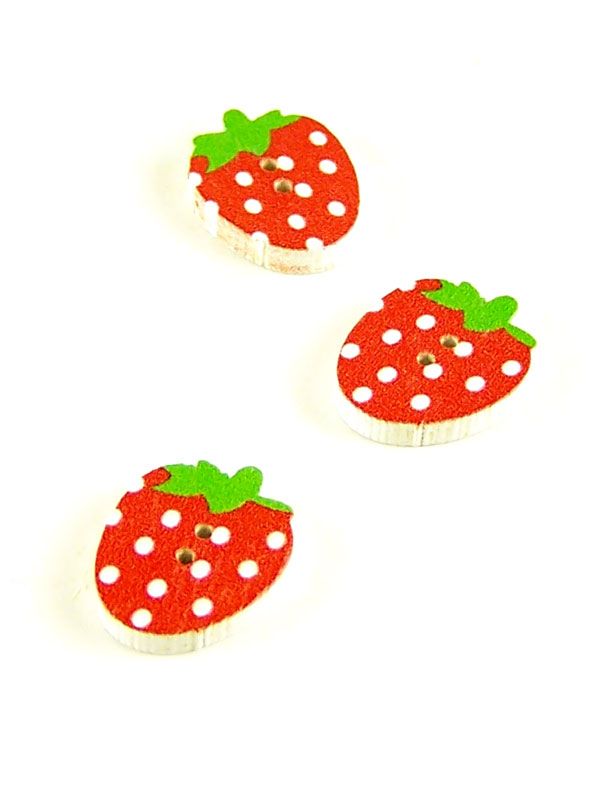 Spotty Strawberry Button