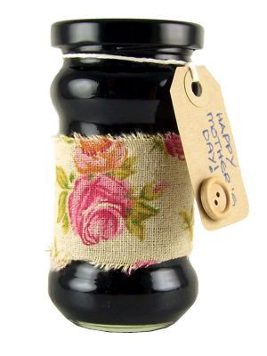 Love jam jars | A Vintage Rose linen jar wrap