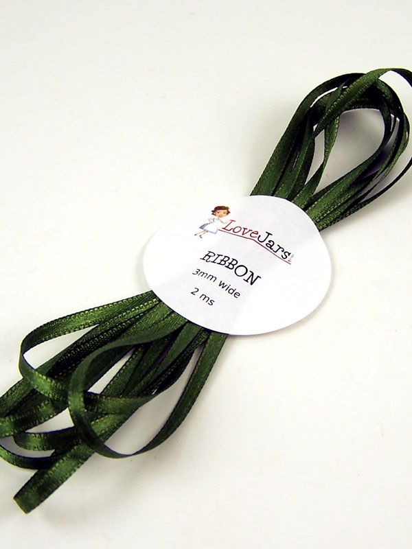 Ribbon Moss Green 3mm x 2m