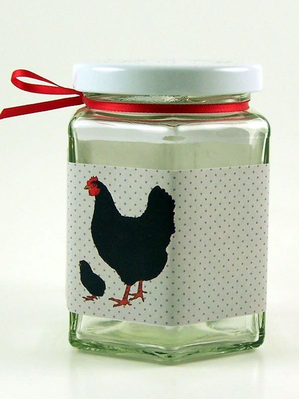 Jar Wraps - Black Spotty Hen DISC