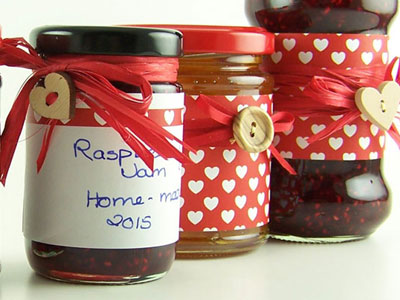 Love jam jars | Red Hearts 